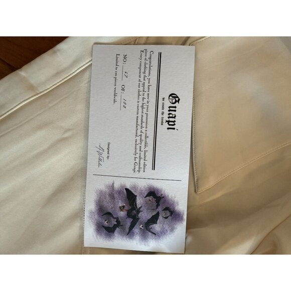 Guapi Men's Cream Track Pants Size 28 NWT Limited Edition [jb] - Picture 9 of 9